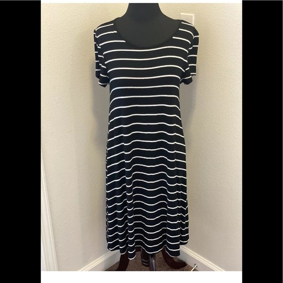 Tacera Dresses & Skirts - TACERA STRIPED TEE SHIRT DRESS CASUAL TENT FLOWY